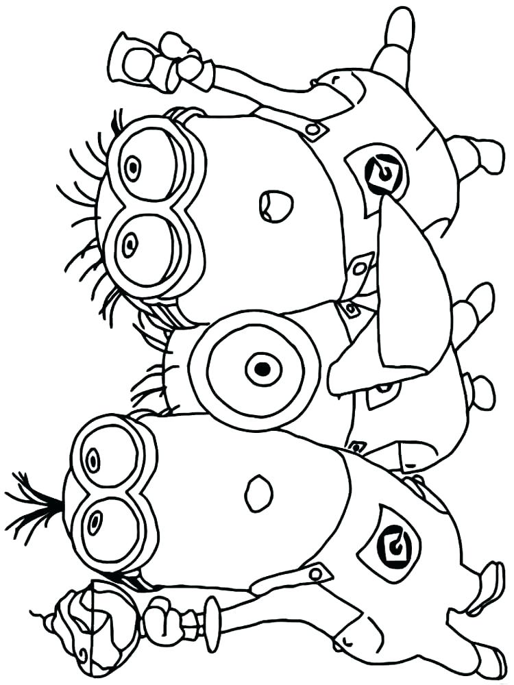 750x1000 Minion Color Sheets Printable Pictures Of Minions Minions Color