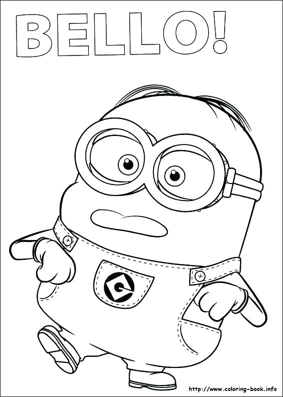 567x794 Minion Coloring Page Minion Coloring Page Despicable Me Minion