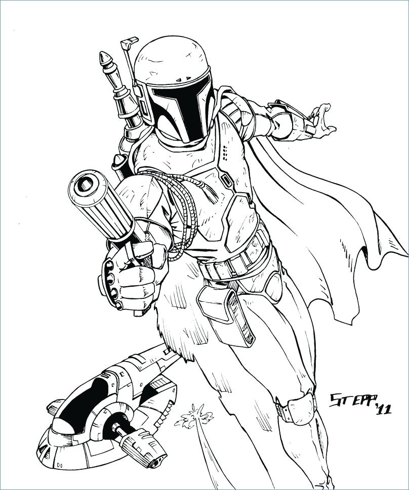 808x969 Boba Fett Coloring Pages Picture The Latest Variant Of Boba Fett