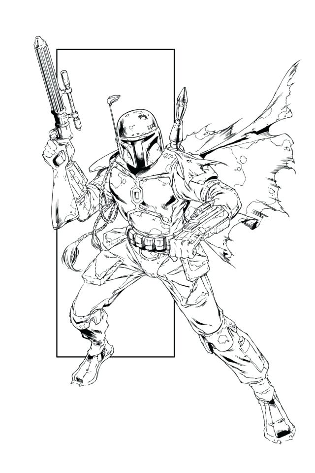 640x960 Astounding Boba Fett Coloring Page Coloring Pages Coloring Page
