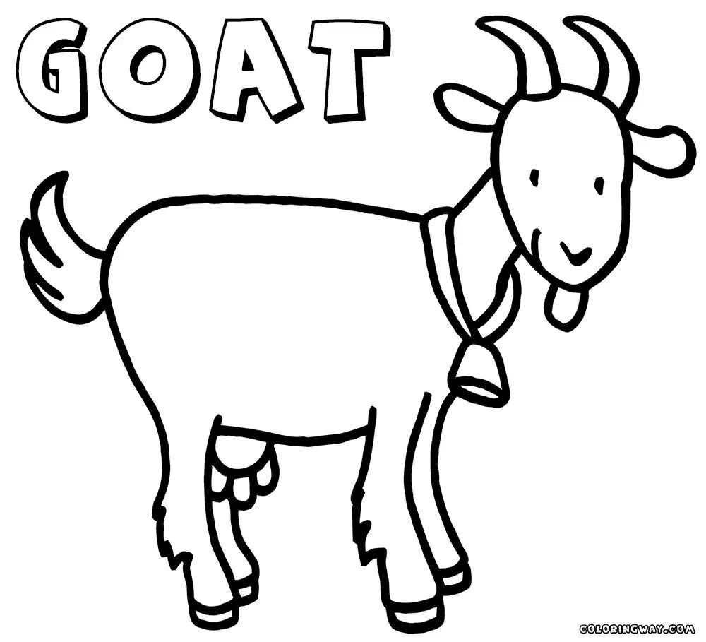 1000x909 Goat Coloring Pages Geekbits Org In Noticeable Acpra