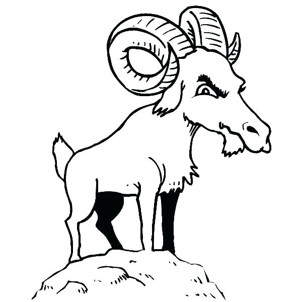 600x600 Goat Coloring Pages Goat Coloring Sheet Happy Coloring Pages