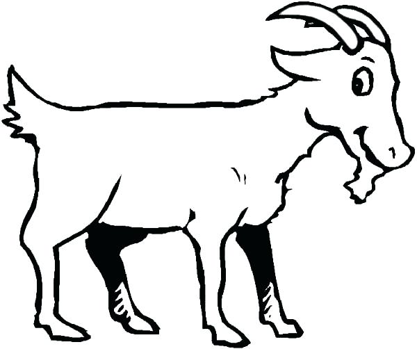 600x502 Goat Coloring Pages Goat Is Smiling Coloring Pages Baby Goat