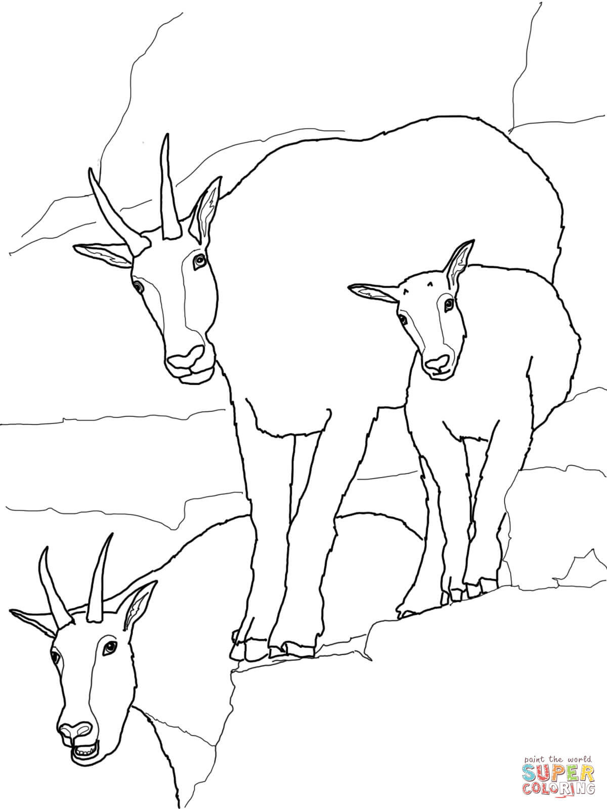 1200x1600 Mountain Goat Coloring Pages Free Prepossessing Acpra