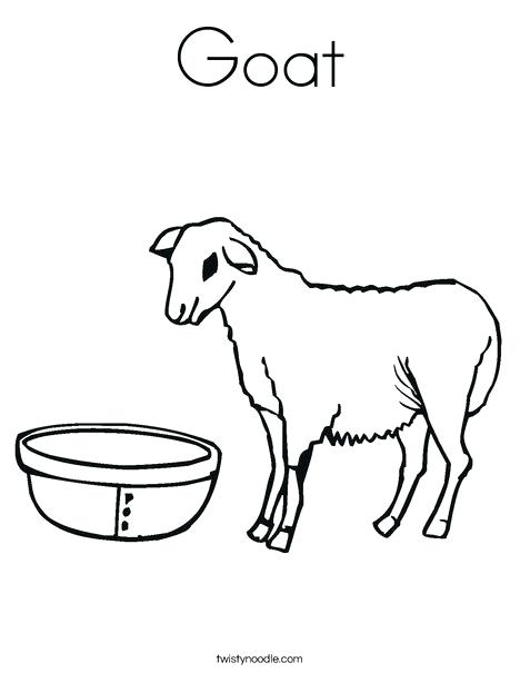 468x605 Coloring Goat Goat At Garden Coloring Page Goat Coloring Images