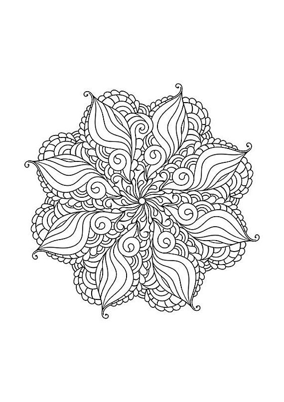 570x807 Digital Instand Download Adult Colorings Printables. Oriental
