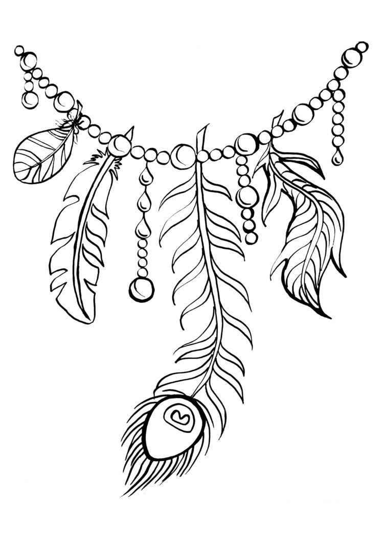 751x1063 Coloring Pages Boho Feathers Bird Feather Types Printable Page