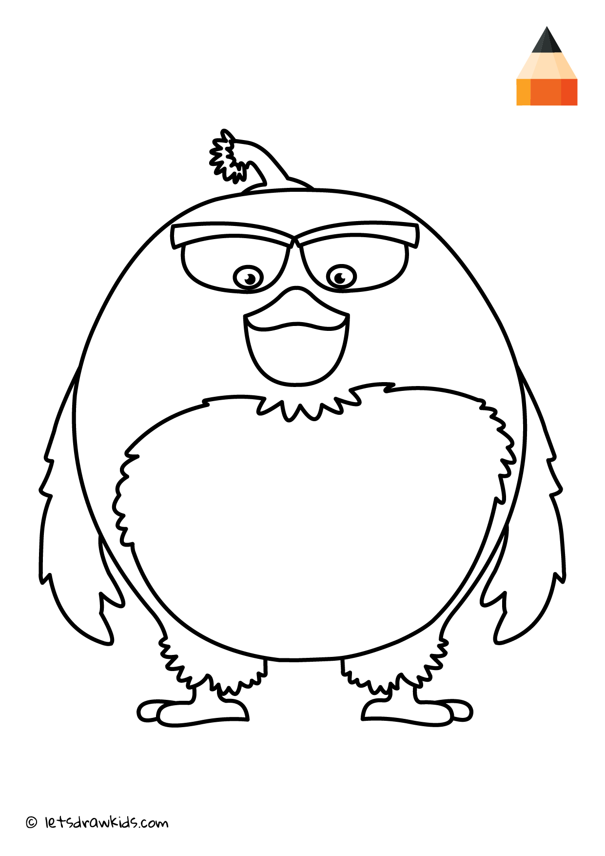 1241x1754 Angry Birds Bomb Coloring Pages Copy Coloring Page Angry Birds
