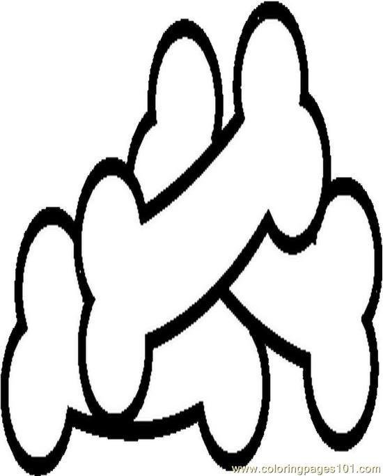550x683 Dog Bone Coloring Page