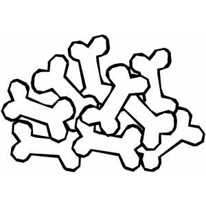 300x300 Bones Coloring Page