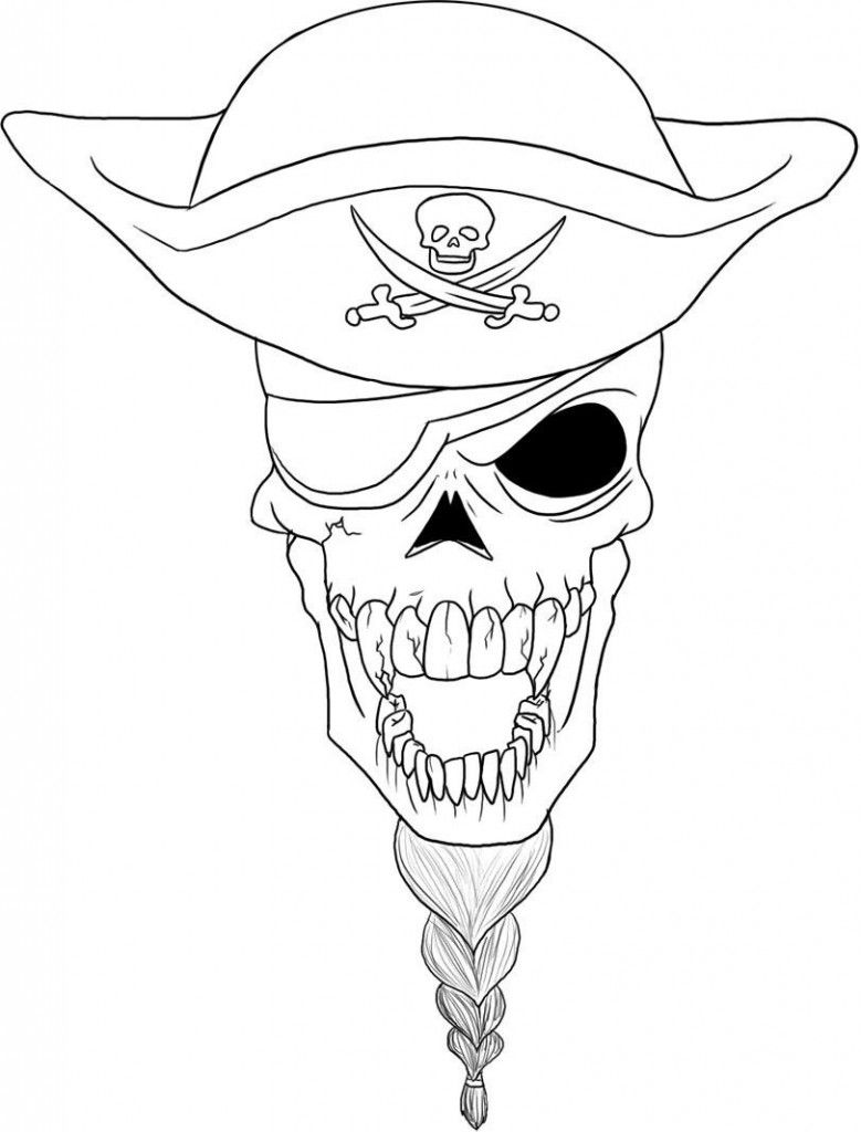 779x1024 Free Printable Skull Coloring Pages For Kids Pirate Skull, Adult