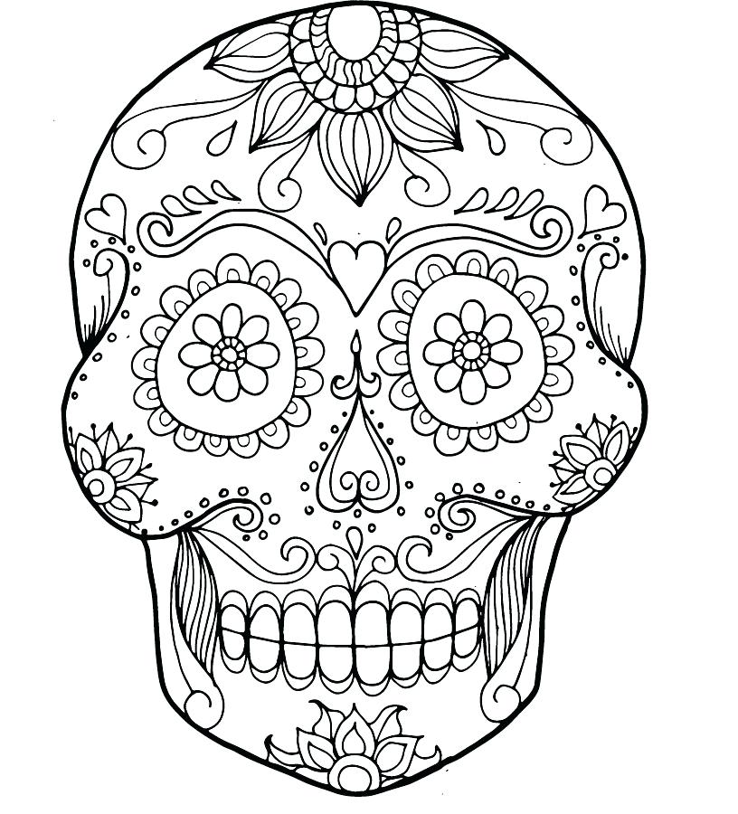 816x900 Free Sugar Skull Coloring Page Printable Day Of The Pages For Free