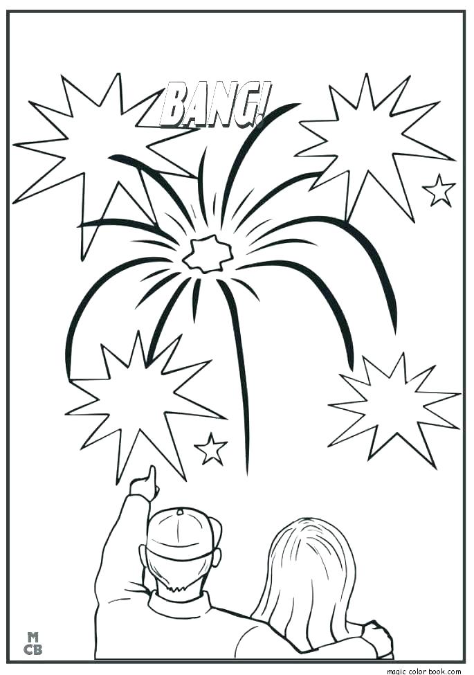 685x975 Firework Coloring Page