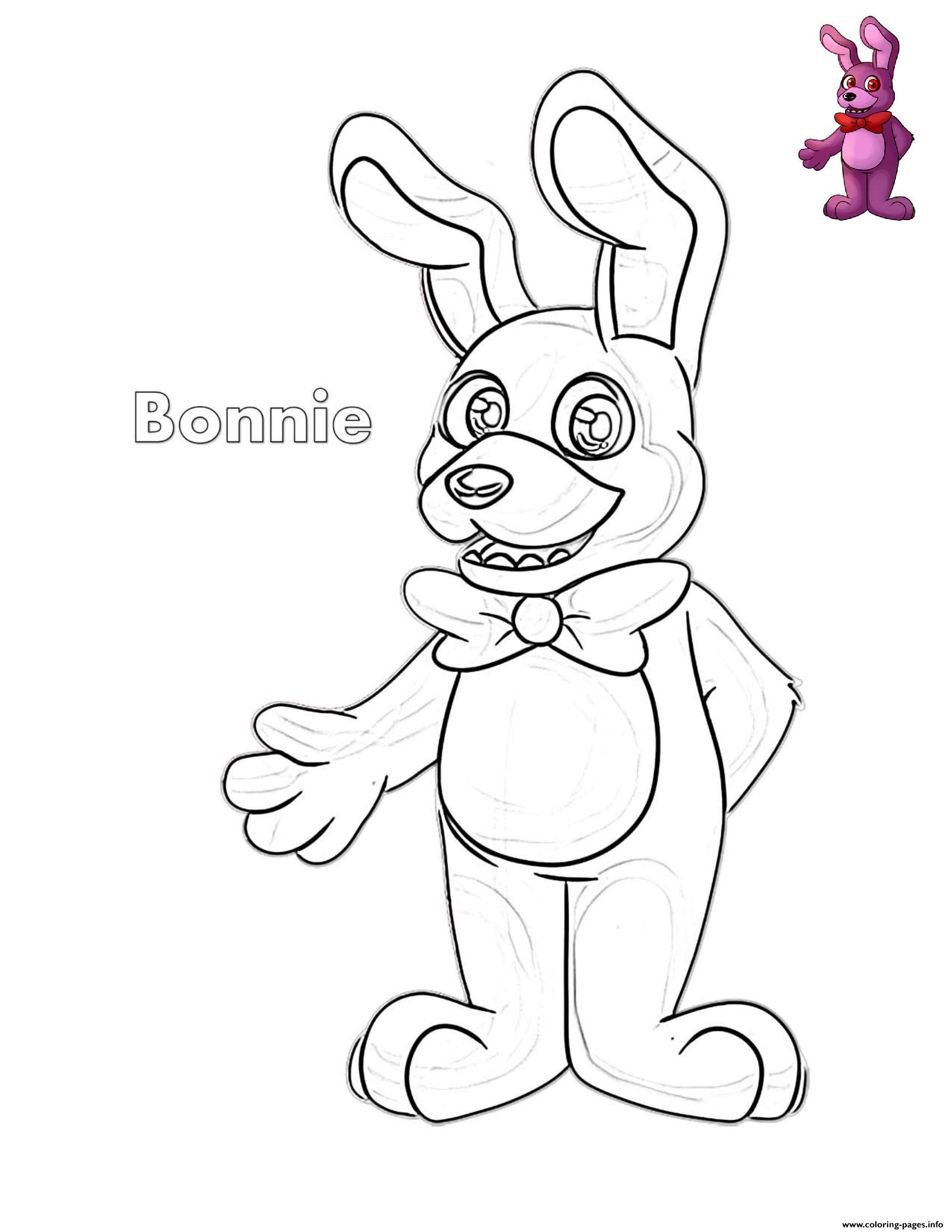 1700x2200 Fnaf 2 Coloring Pages New Bonnie From Fnaf Coloring Pages
