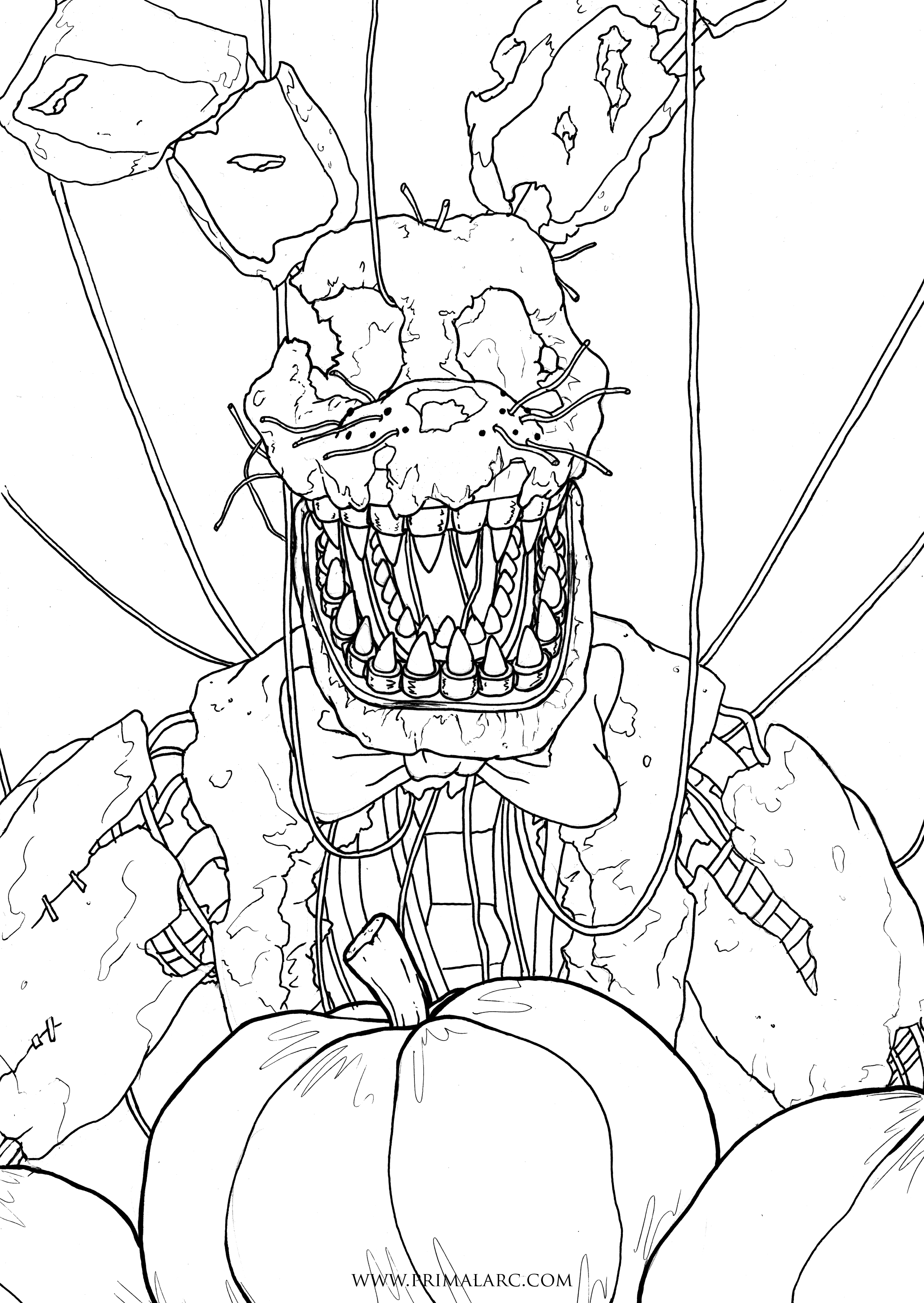 2430x3425 New Freebie Jack O Bonnie Colouring Sheet Primal Arc
