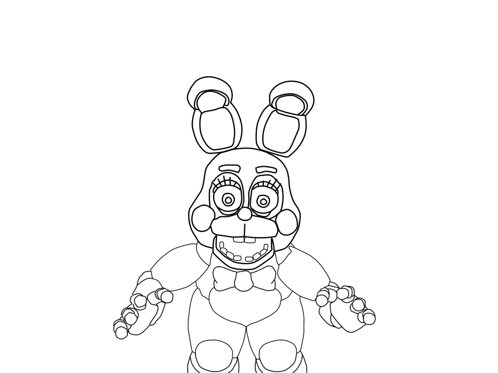 1024x768 Toy Bonnie Coloring Pages
