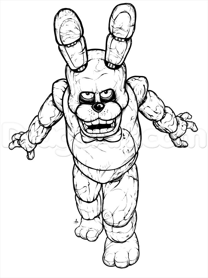 720x963 How To Draw Bonnie The Bunny, Five Nights