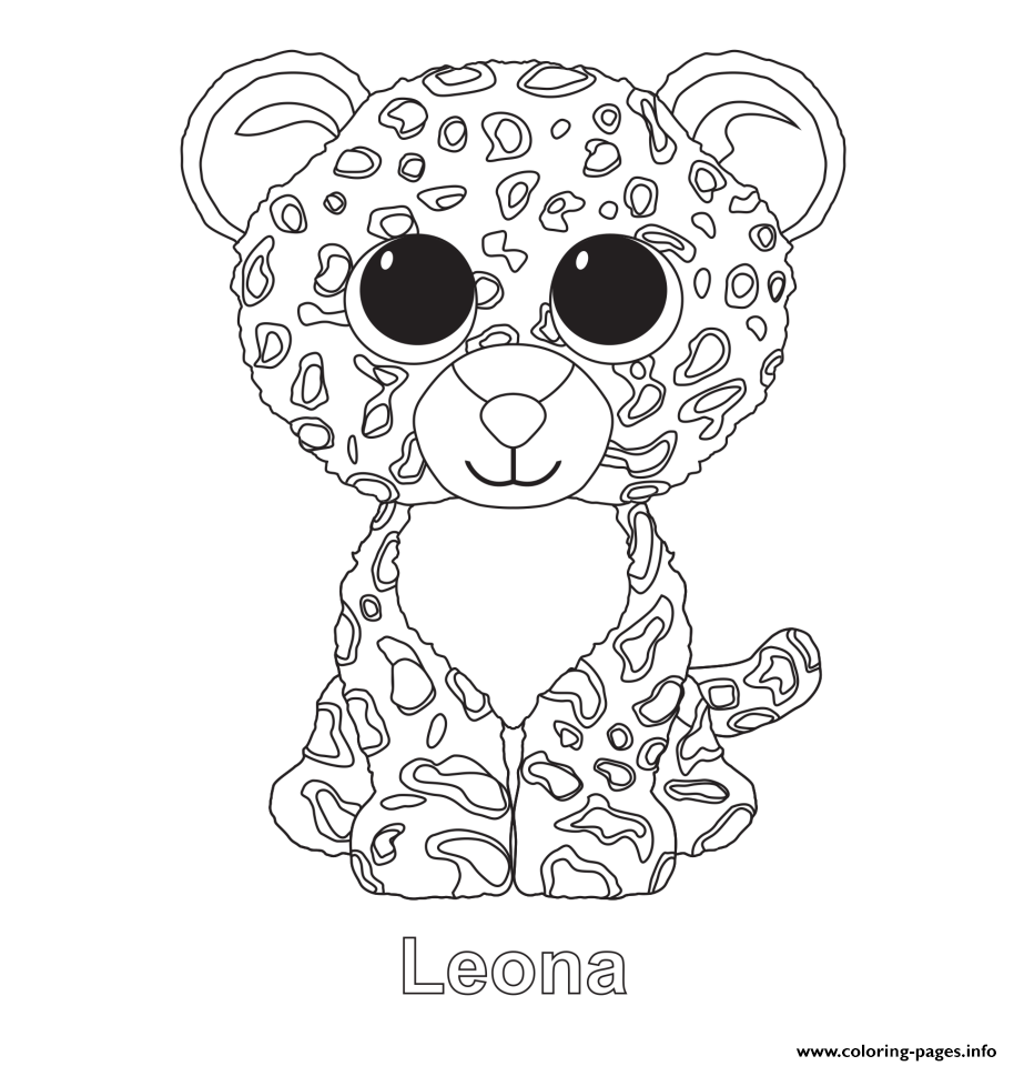 914x960 Print Leona Beanie Boo Coloring Pages Beanie Boo Birthday Ideas