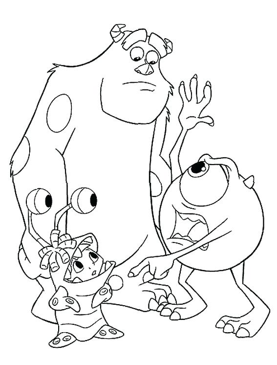 567x745 Monster Inc Coloring Pages Monsters Inc Coloring Boo Monsters Inc