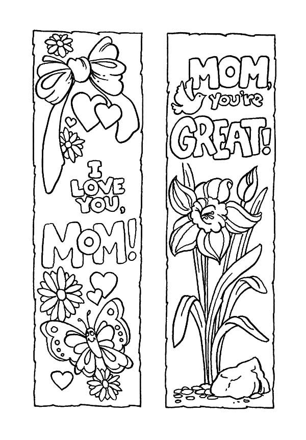 600x862 Mother's Day Bookmarks Best Place To Color