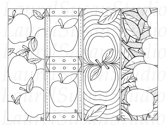 570x438 Printable Bookmarks To Color Apple Bookmarks, Back To School