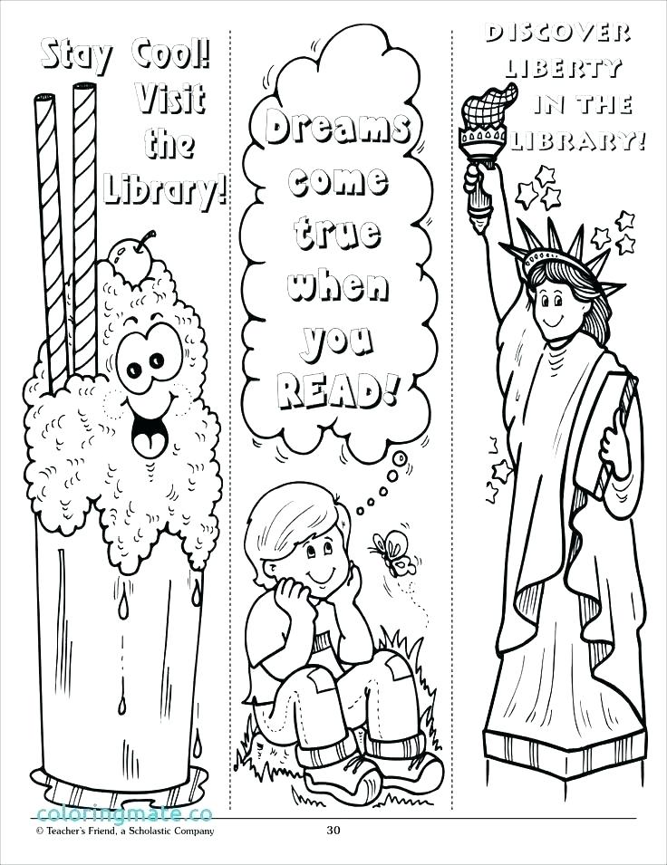 736x955 Free Coloring Bookmarks