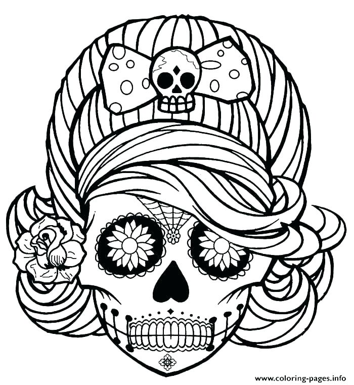 700x761 Printable Coloring Bookmarks Printable Coloring Sugar Skull