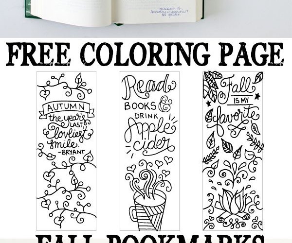 600x500 See Free Printable Owl Bookmarks, Fall Coloring Bookmarks