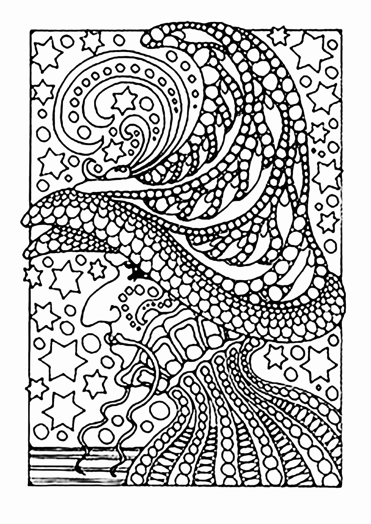 Bookshelf Coloring Page