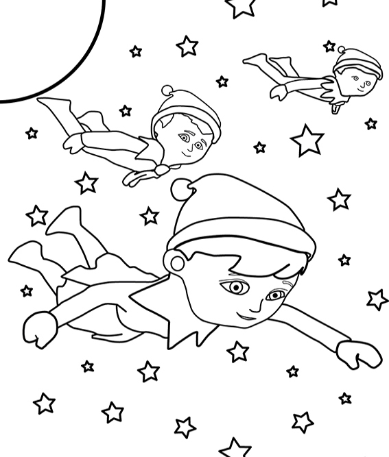 567x667 Elf On The Shelf Coloring Pages