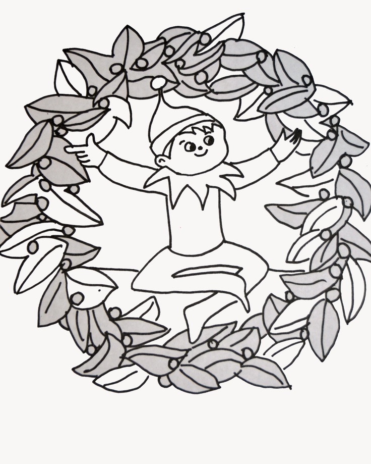 736x919 Elf On The Shelf Coloring Pages The Sun Flower Pages