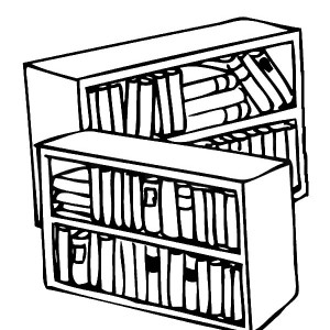 300x300 Empty Bookshelf Coloring Pages Best Place To Color
