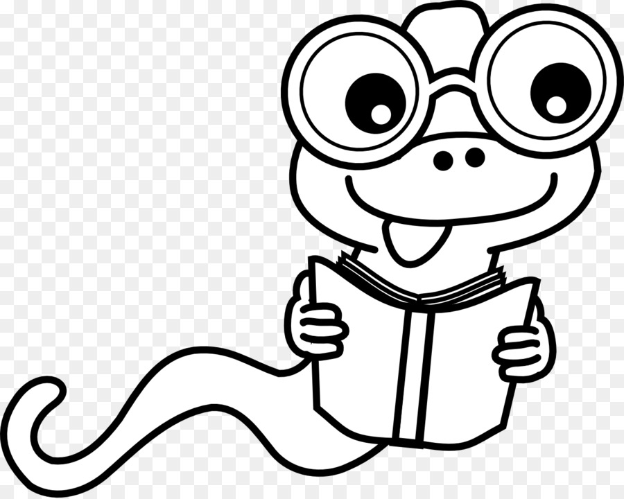 900x720 Bookworm Coloring Book Clip Art