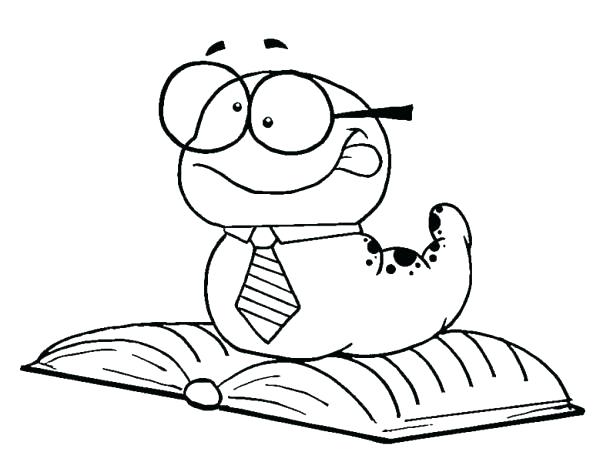 600x462 Coloring Pages Books Of The Bible Reading Page Book Worm Free