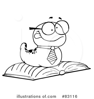 400x420 Book Worm Clipart
