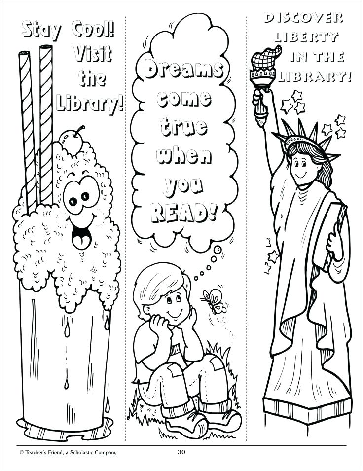 736x955 Bookmark Coloring Pages