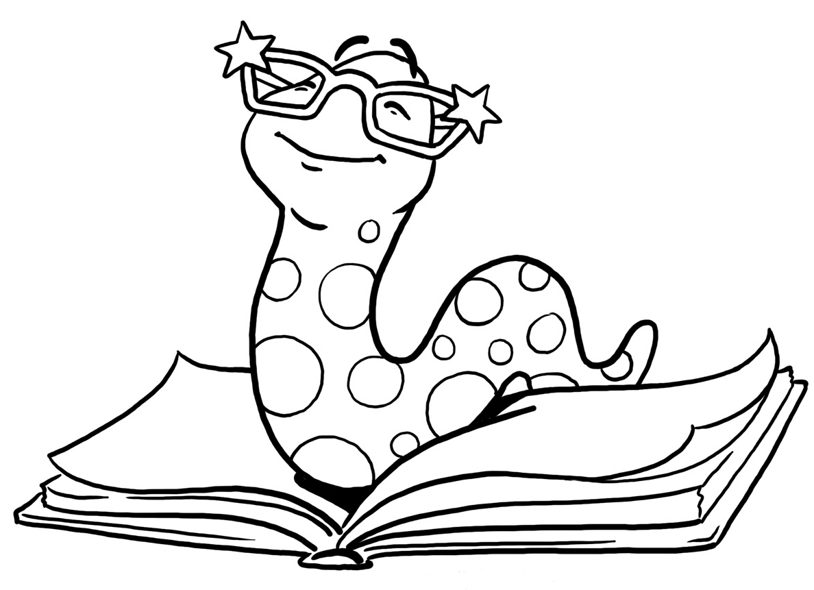 1188x861 Book Worm Coloring Pages