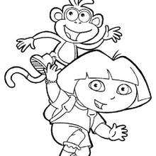 220x220 Dora And Boots Coloring Pages