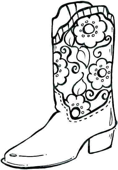 380x550 Western Coloring Pages Cowboy Boots Coloring Pages Cowboy Boot