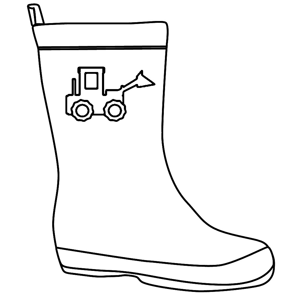 1000x1000 Boot Coloring Page Wagashiya