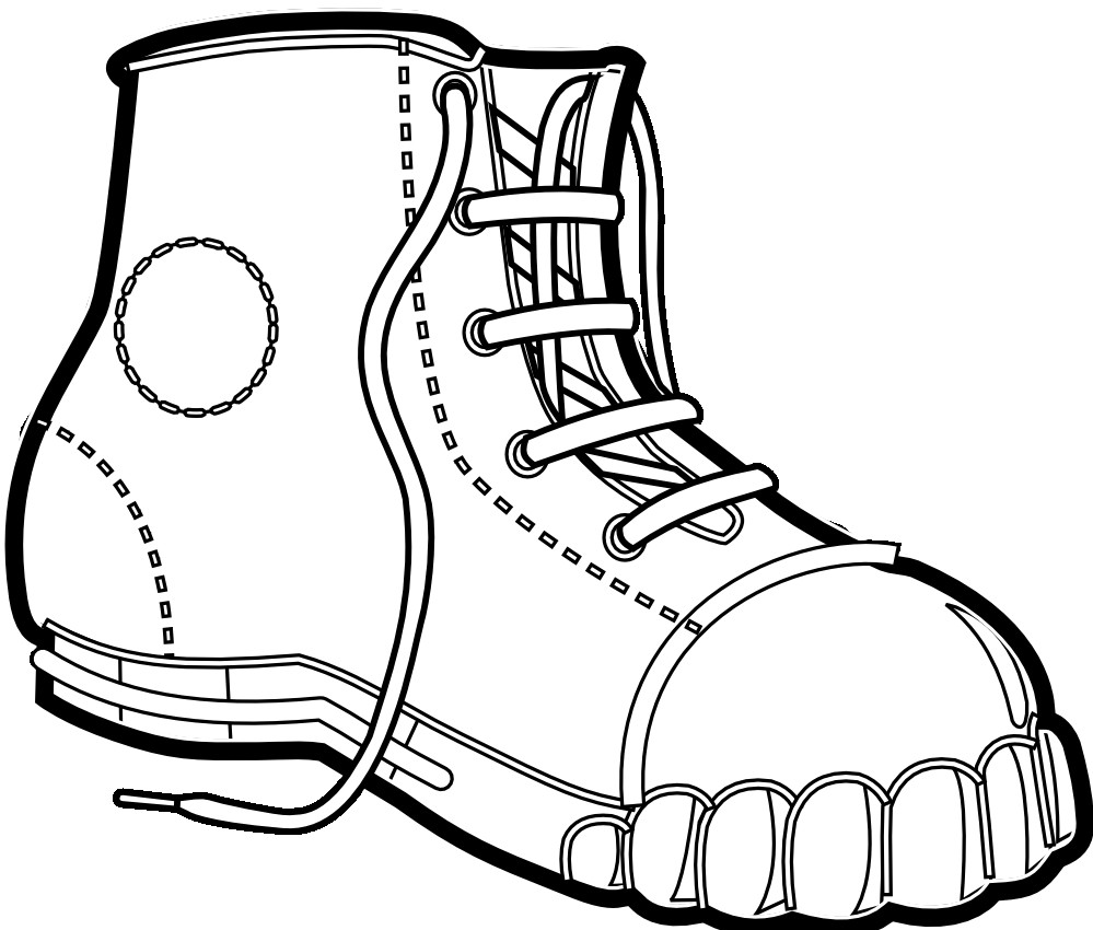 999x850 Cowboy Boot Coloring Page Free Printable Pages For Bookmontenegro