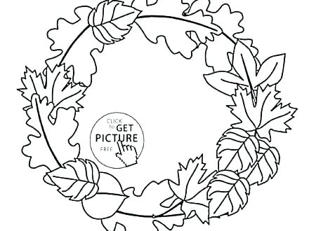440x330 Autumn Leaves Coloring Pages Printable Fall Leaf Border Autumn