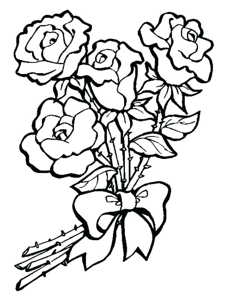 750x1000 Flowers Coloring Page Coloring Pages Rose Rose Coloring Rose