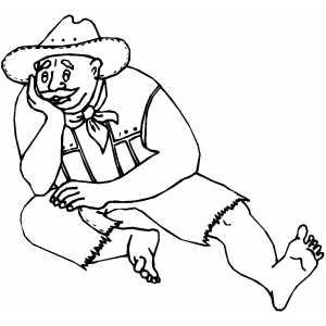 300x300 Bored Man Coloring Page