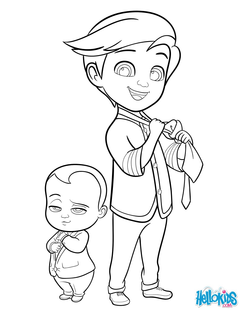 820x1060 Boss Baby And Tim Coloring Pages