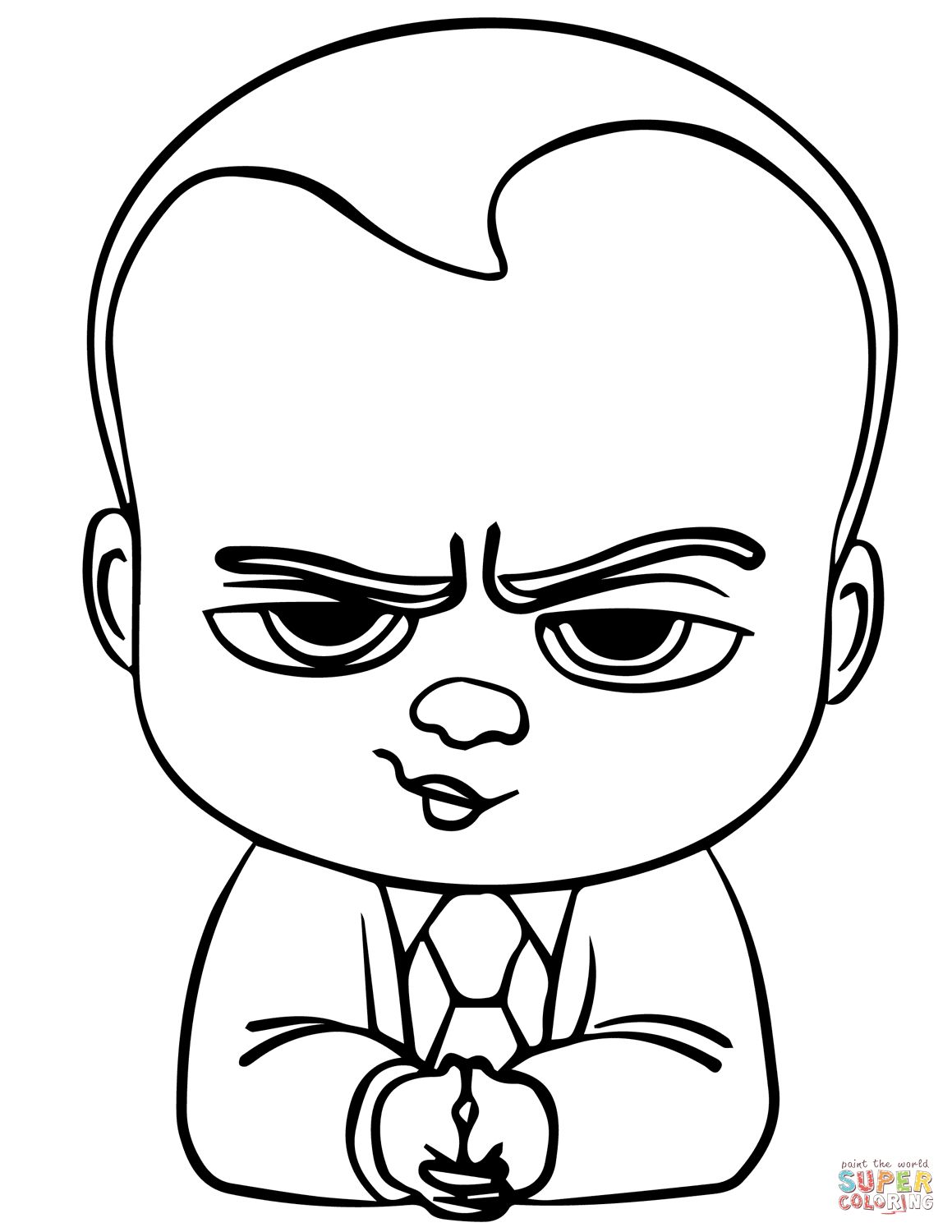 1159x1500 The Boss Baby Coloring Page At Baby Coloring Page