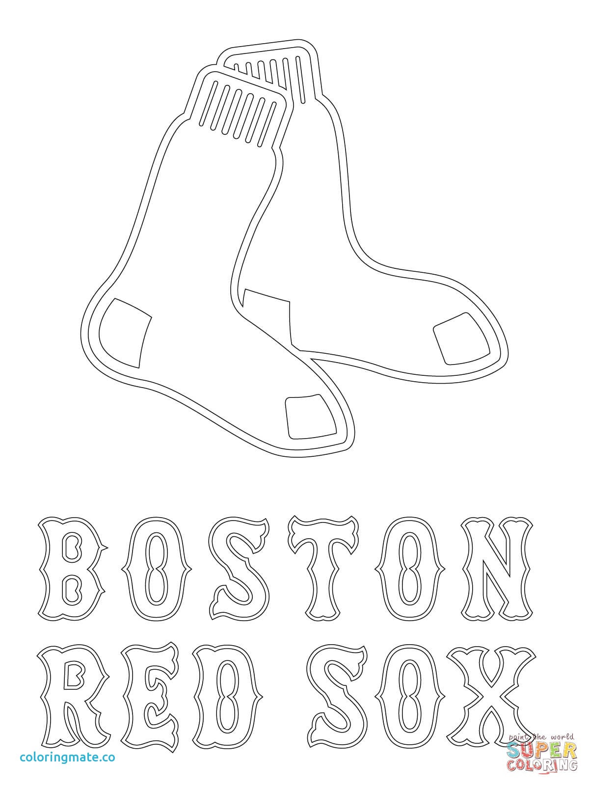 1200x1600 Boston Coloring Pages Lovely Red Sox Kids Az Of Coloriafes Disney