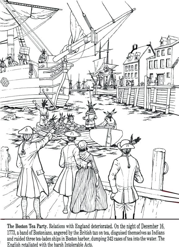 579x799 Boston Massacre Coloring Sheets All Things John Pages Tea Party