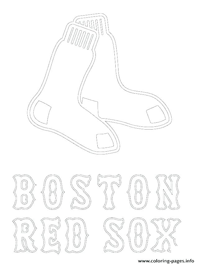 640x853 Small Red Logo Cut Outs From Red Coloring Page Boston Red Sox Logo
