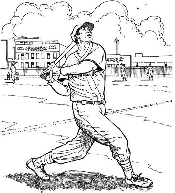 576x633 Boston Red Sox Batter Baseball Coloring Page Purple Kitty